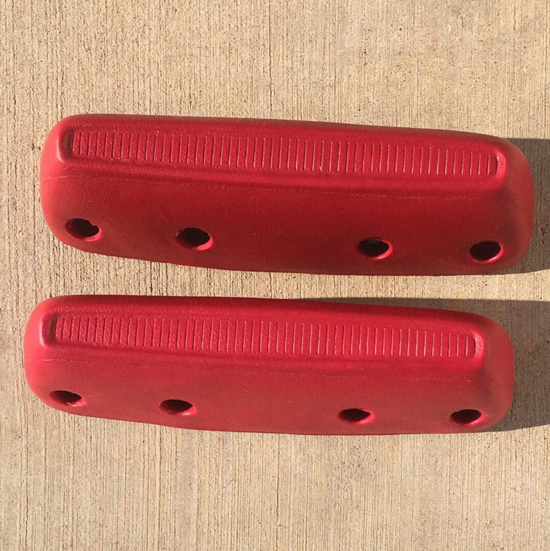 1962-63 A/B/C Body Rear Armrest Pad in pair-Red image 0