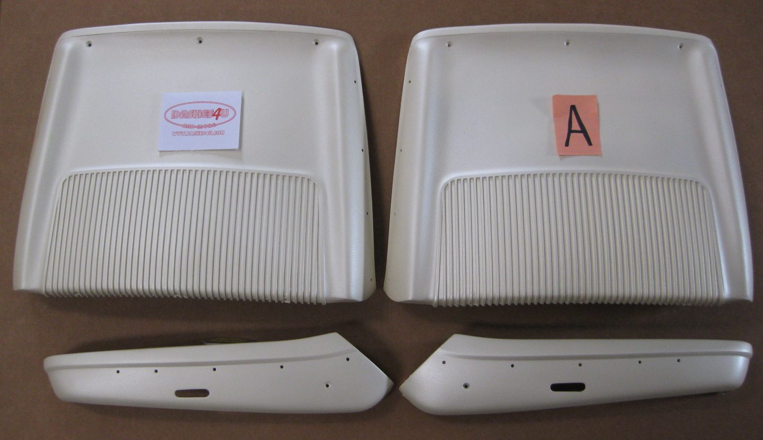 1968-70 C Body Driver/Pass Seatbacks and Manual Hinge Covers Kit A-Pearl White image 0
