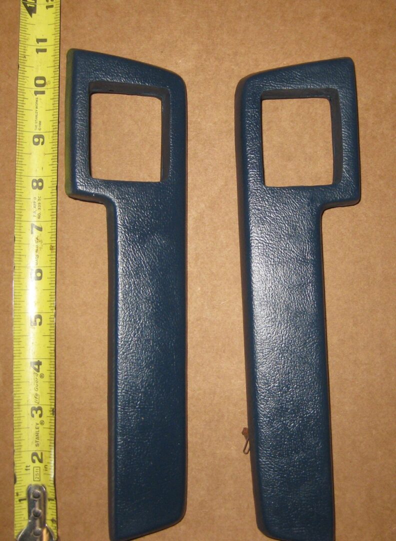 1964-66 B/C Body 10.5" Rear Armrest Pad With Ashtray Hole In Pairs-Dark Blue image 0