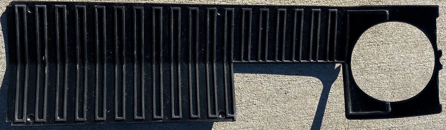 1964 65 B Body 4 Speed Console Top Plate with Ridges-Black image 0