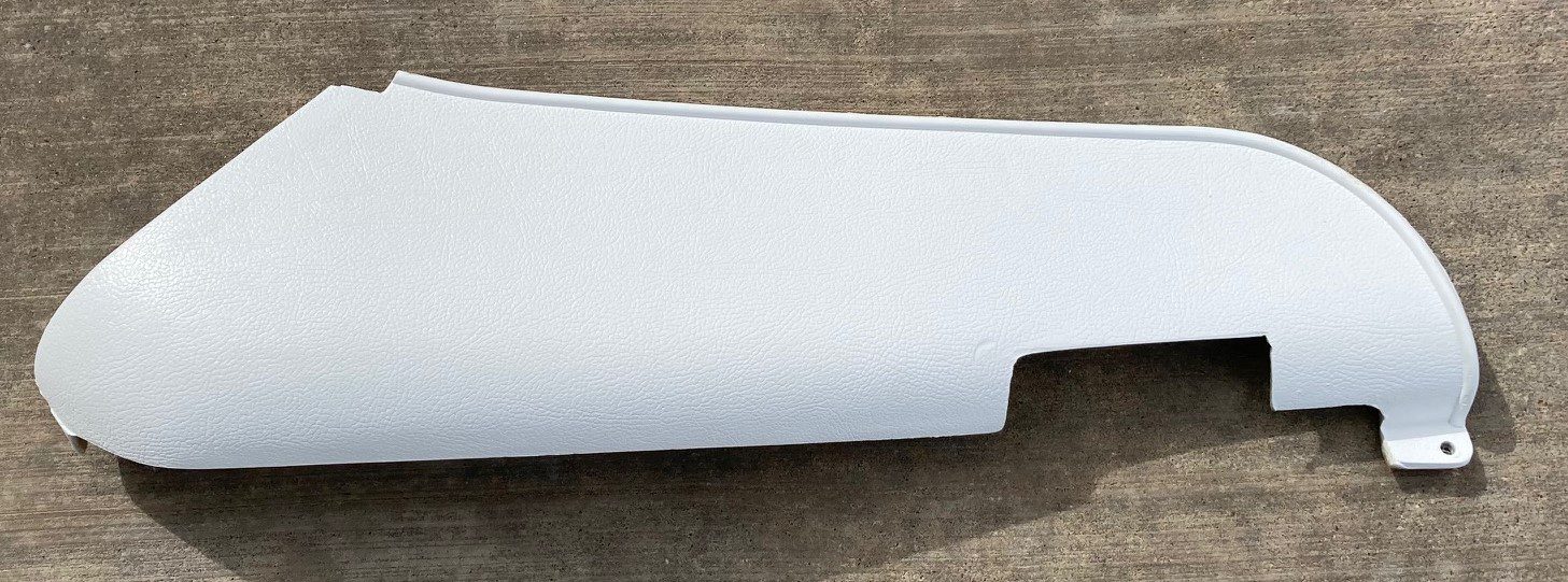 1971-73 Passenger Side Power Bucket Seat Hinge Cover-White image 0
