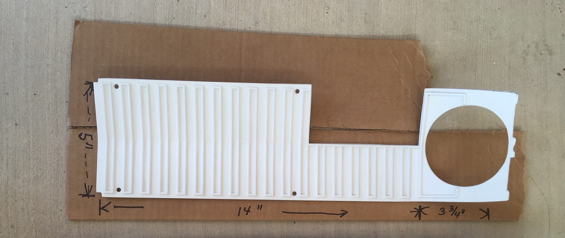 1964 65 B Body 4 Speed Console Top Plate With Ridges image 0