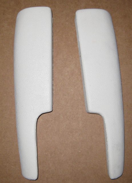 1971-74 B Body Charger Road Runner Front Armrest Pad In Pairs-White image 0