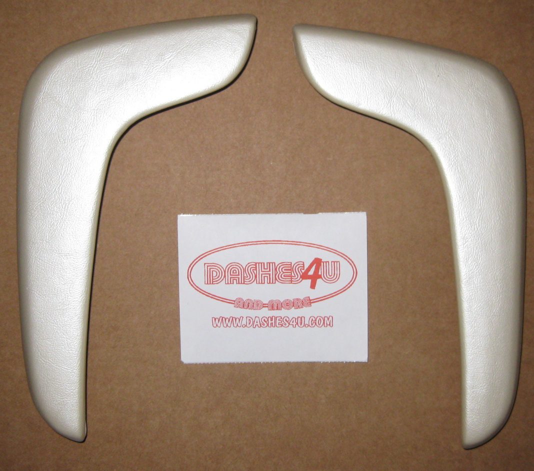 1965-68 C Body Convertible Rear Armrest Pad in pair -Pearl White image 0