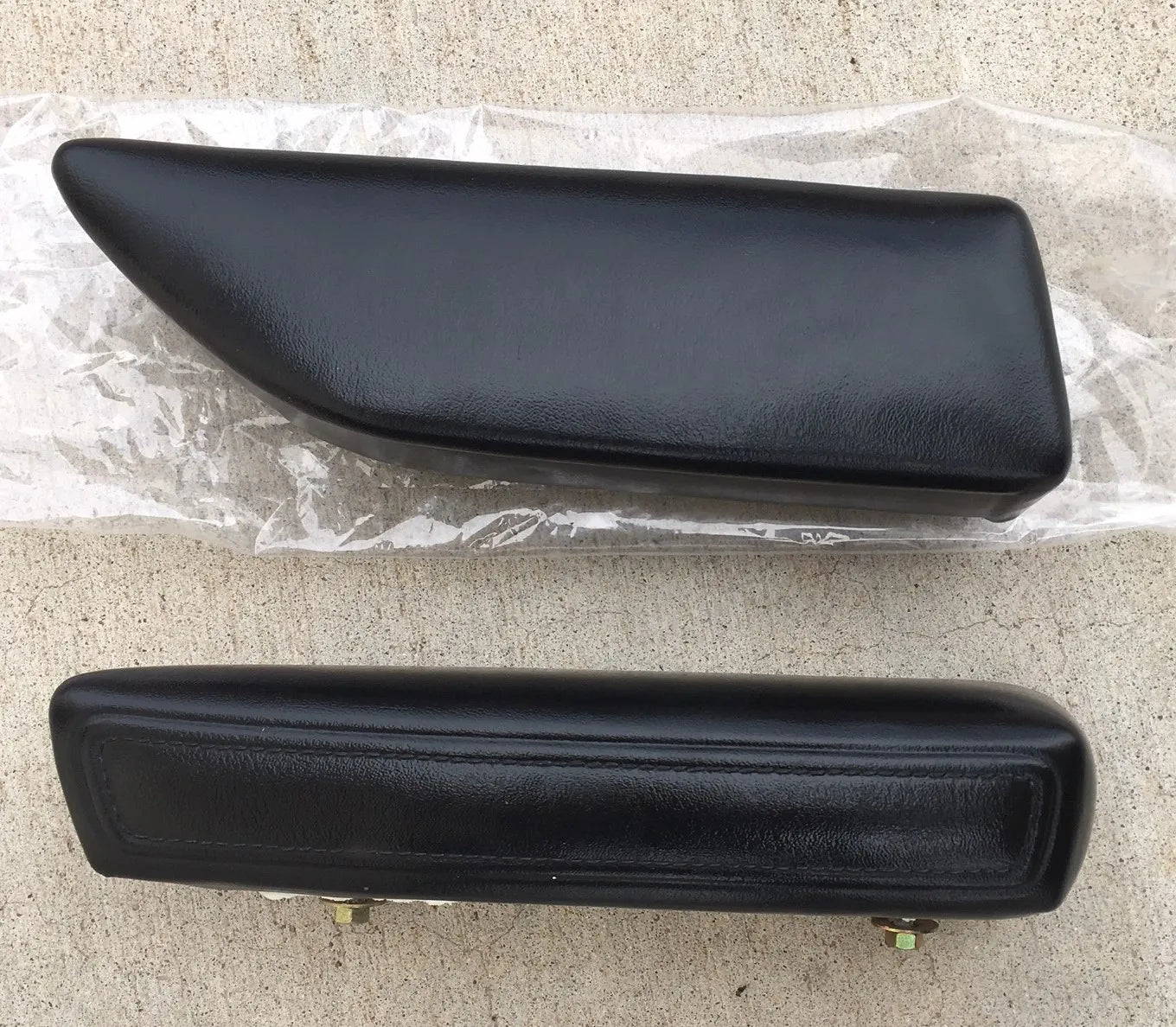 1968-70 B Body Convertible Rear Armrest Pad in pair-Black image 0