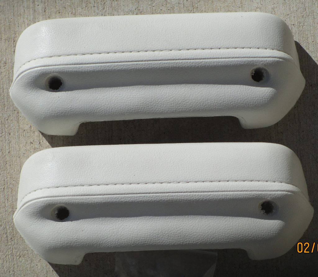 1973-76 A Body Armrest Pads Pair In-White image 0