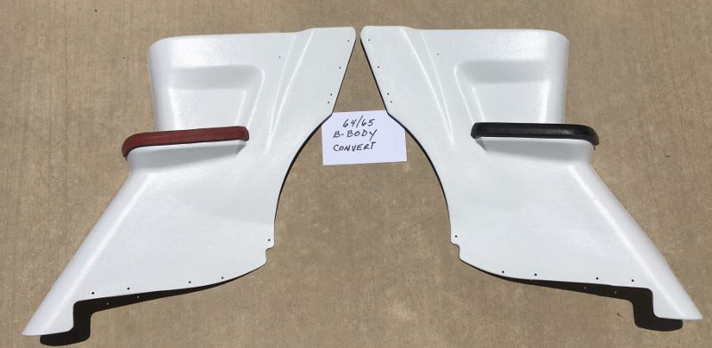 1964-65 B Body Convertible Rear Side Panels In Pairs-White image 0