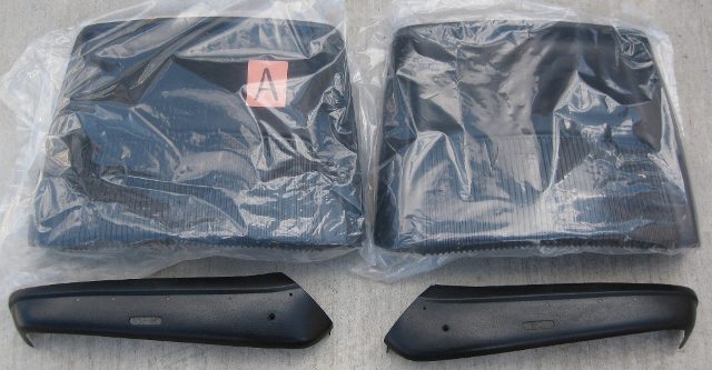 1968-70 C Body Driver/Pass Seat Backs and Manual Hinge Covers Kit A-Black image 0