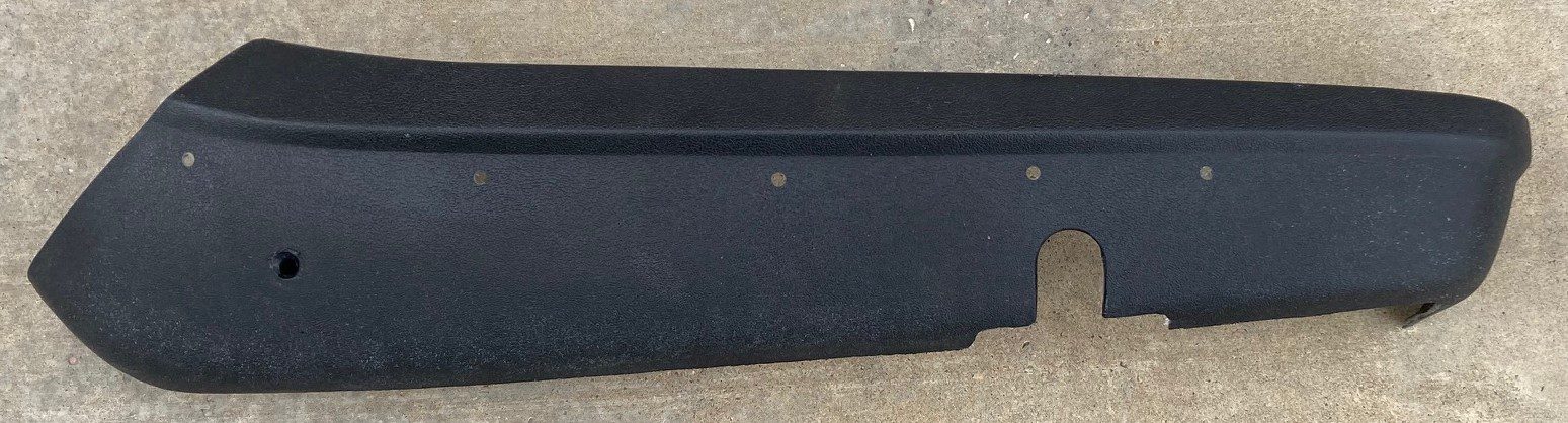 1968 Only Passenger Side Hat Cutout Bucket Seat Hinge Cover-Black image 0