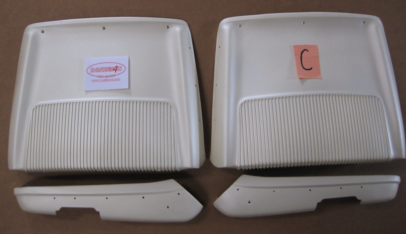 1968-70 C Body Driver/Pass Seat Backs and Driver/Pass Power Hinge Covers Kit C-Pearl White image 0