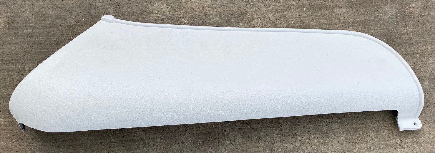 1971-73 Passenger Side Manual Bucket Seat Hinge Cover-White image 0