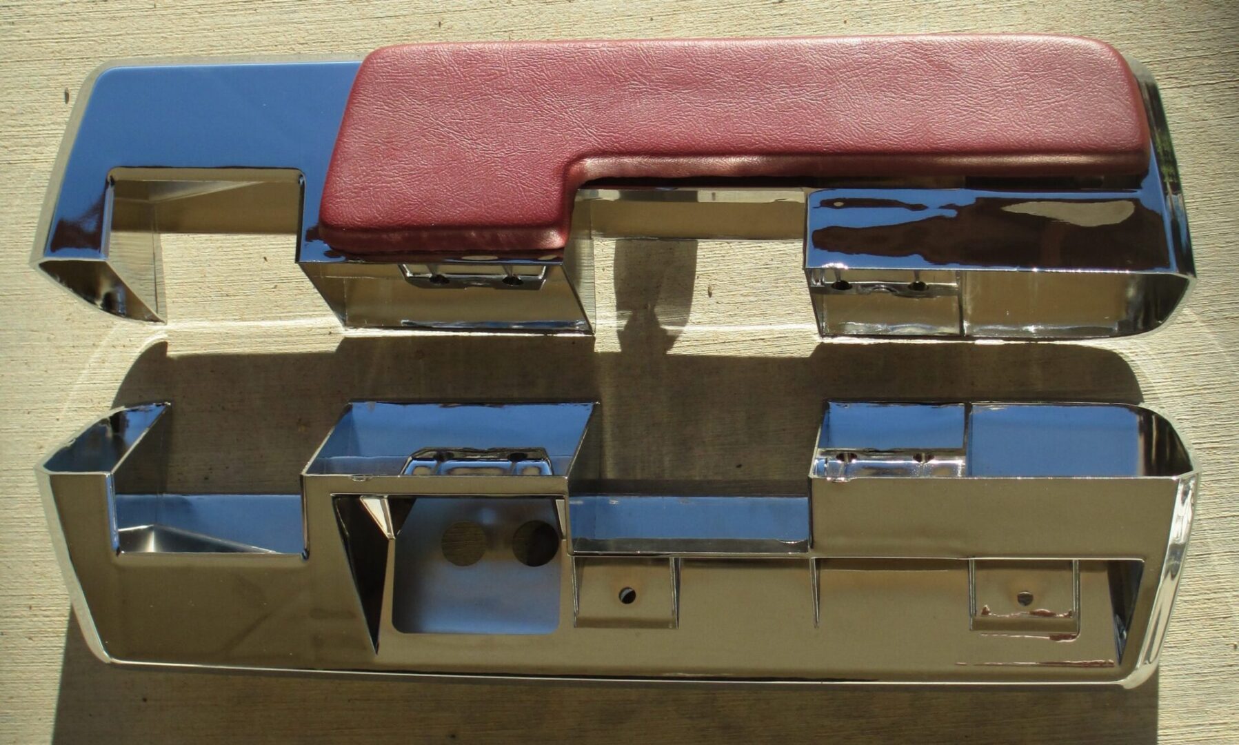 1964-65 A/B/C Body 10.5" Front Armrest Pad Chromed Bases in pair image 0