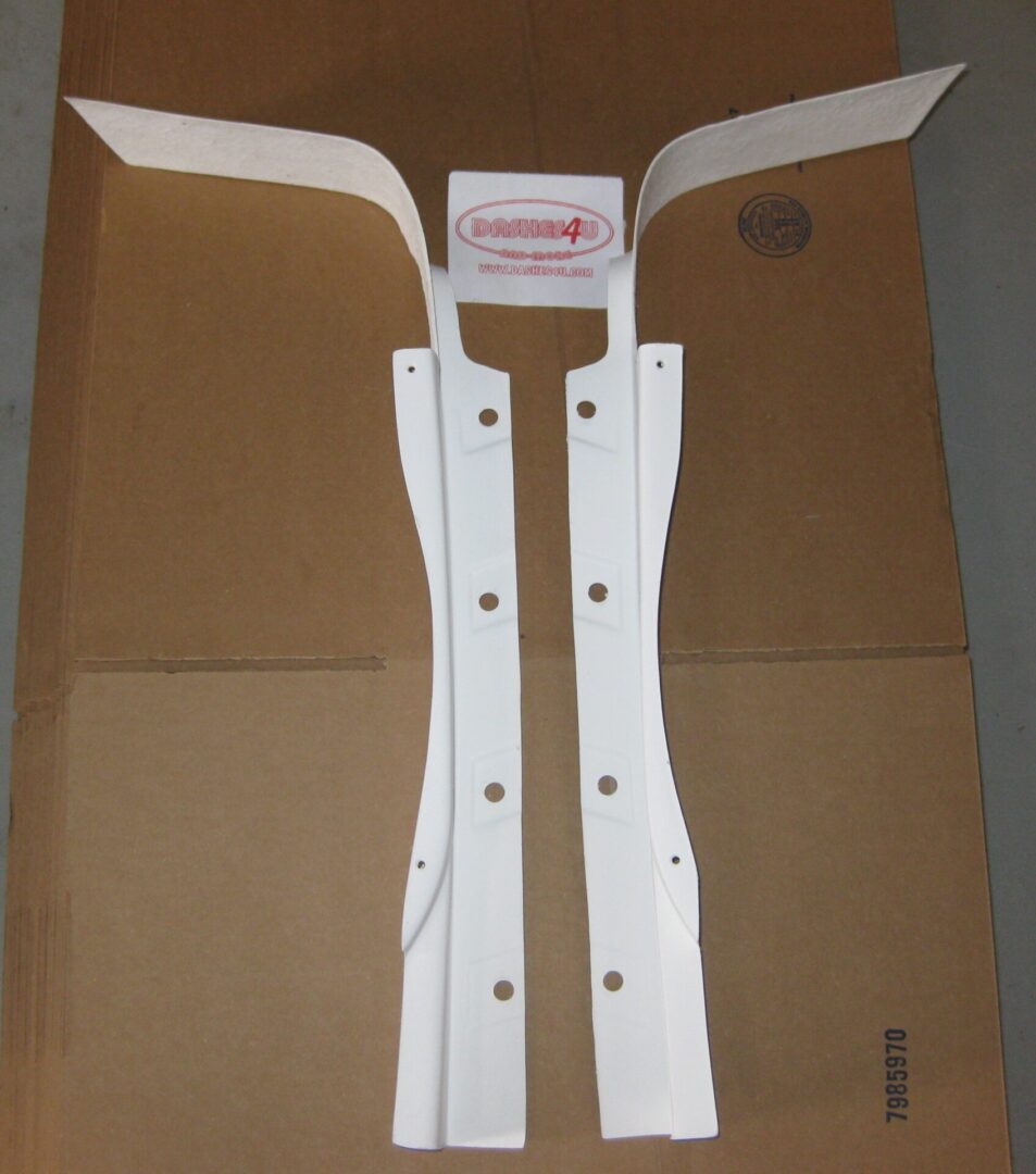 1965-66 C Body Seat Fillers In Pairs-White Plymouth Sport Fury And 300 image 0