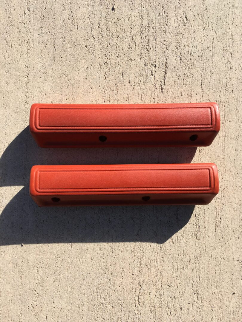 1966-71 B/C Body 13" Armrest Pad in pair-Burnt Orange image 0