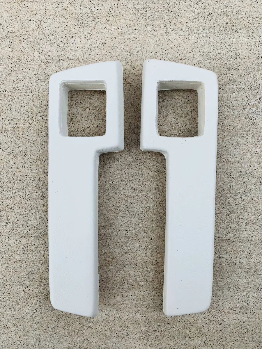 1964-66 A/B/C Body 9" Rear Armrest Pad With Ashtray Hole In Pair-White image 0