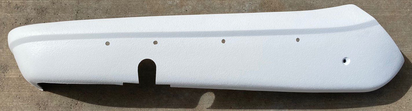 1968 Only Driver Side Power Hat Cutout Bucket Seat Hinge Cover-White image 0