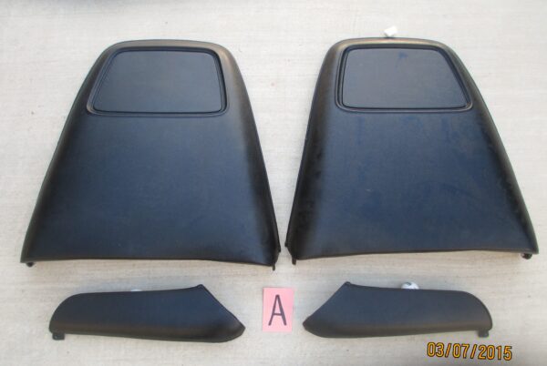 1971-73 C Body Driver/Pass Seat Backs and Manual Hinge Covers Kit A-Black