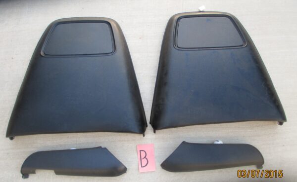 1971-73 C Body Driver/Pass Seat Backs and Manual Hinge Covers Kit B-Black